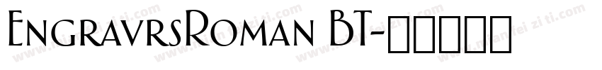 EngravrsRoman BT字体转换